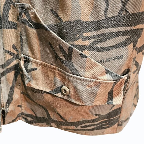 Vtg. Camo Hunting Jacket Robert Hoague Sticks n Limbs 1988 Modern Camouflage USA - Picture 7 of 11